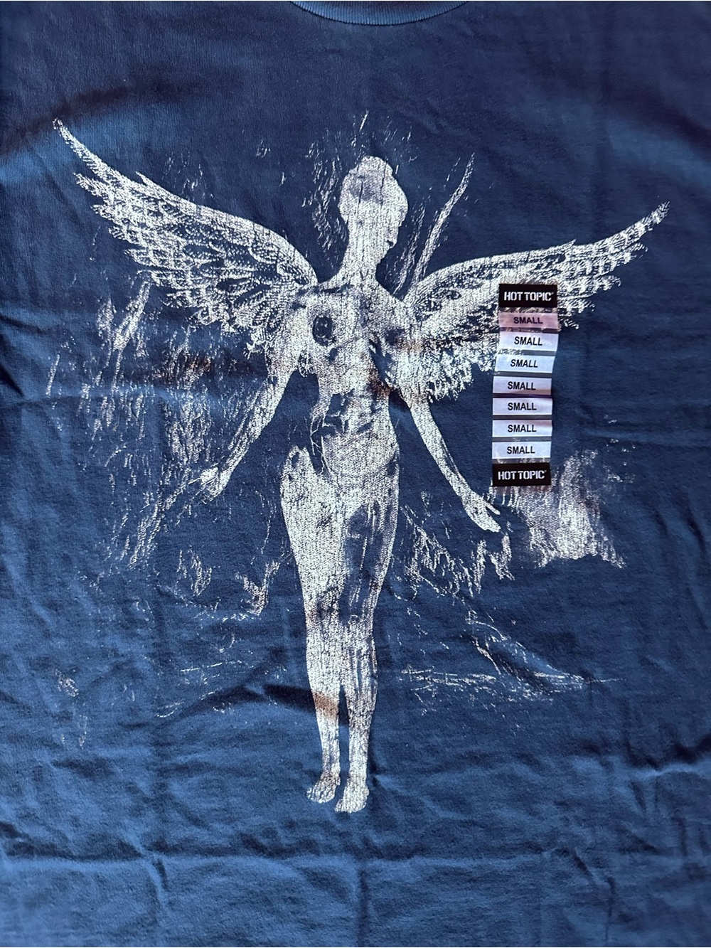 🆕 NIRVANA In Utero Navy Short Sleeve Graphic Pigment Dye Tee - Picture 3 of 8